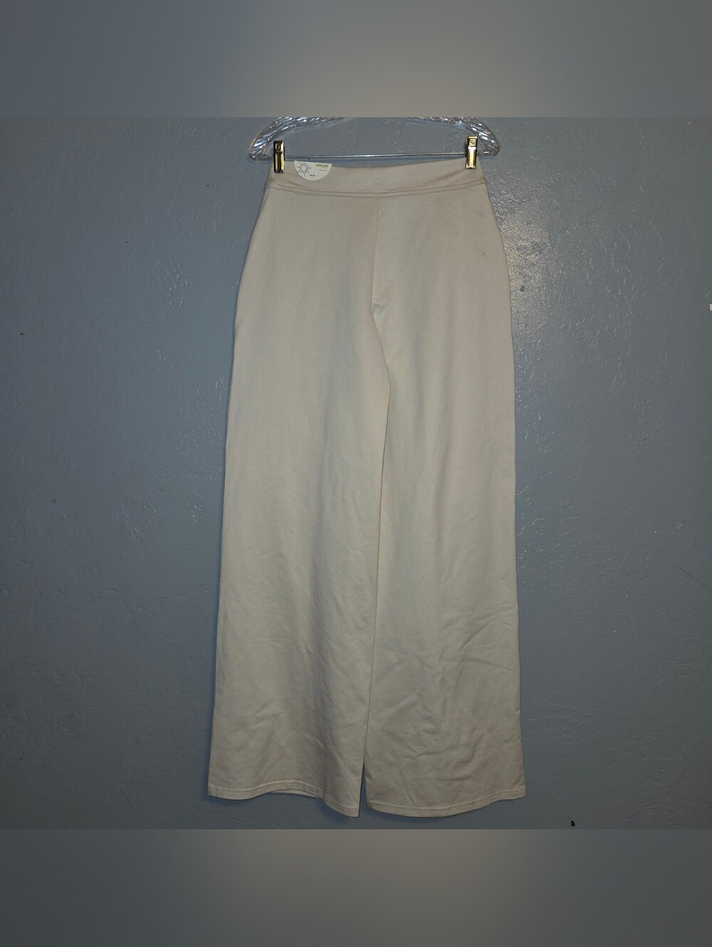 aerie Offline Wide-Leg The Hugger Trousers in Cream Woman M Long NWT - Picture 5 of 12